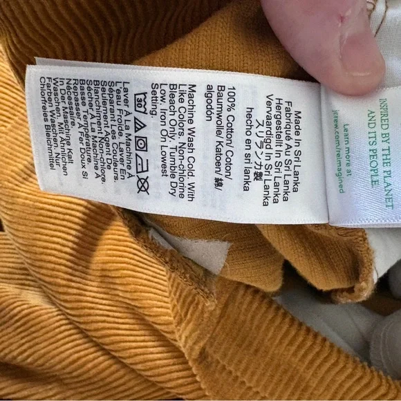 J. Crew Mustard Wide Leg Corduroy Pants - Picture 4 of 5